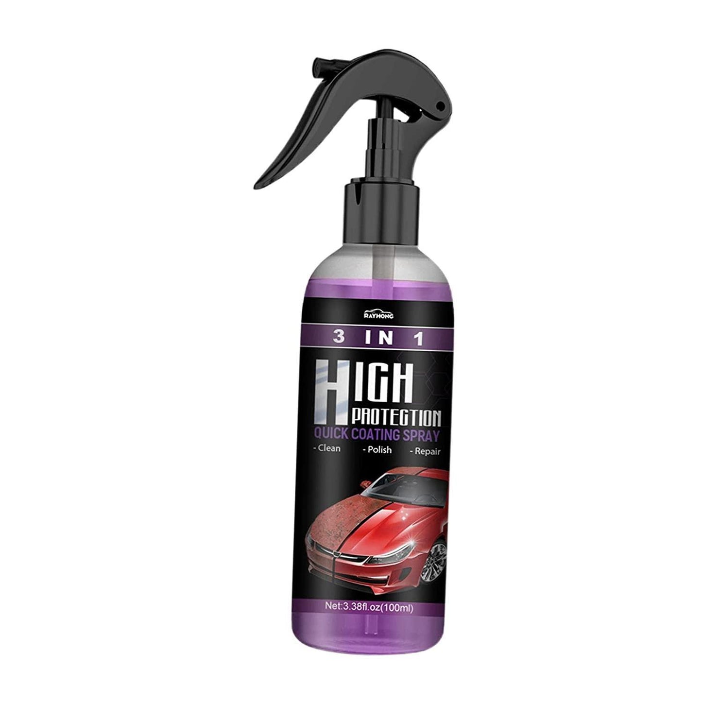 Hydrophobic Nano Coating Car Polish Spray – 3-in-1 Scratch Protection (Pack of 2)