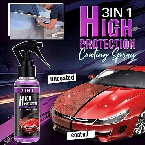 Hydrophobic Nano Coating Car Polish Spray – 3-in-1 Scratch Protection (Pack of 2)