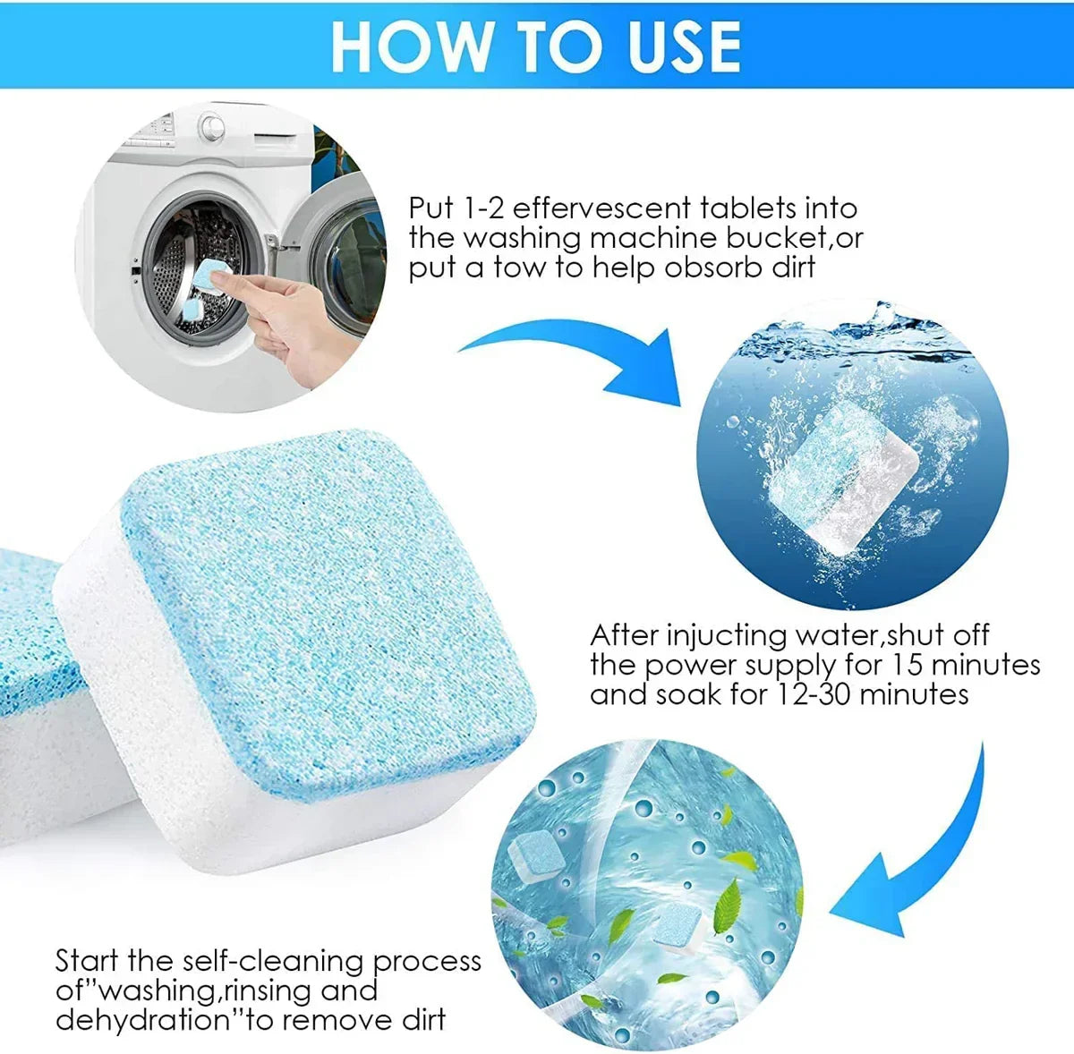 Washing Machine Deep Cleaning Tablets (Limited Stock)
