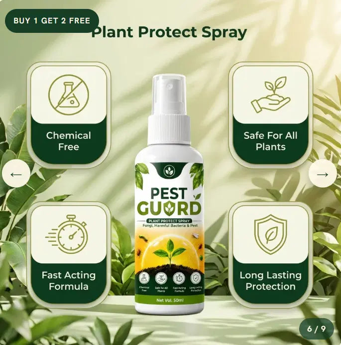 Pest Guard Plant Protect Spray – 50ml | Plant Pest & Fungal Protection | Buy 1 Get 2 Free